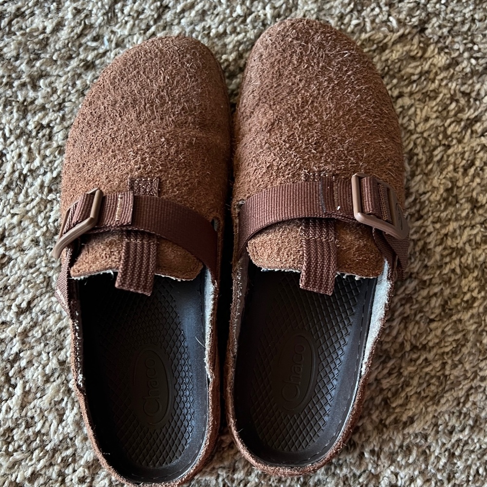 Chaco Brown Suede Mule Clogs